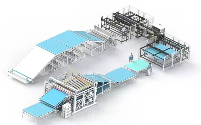 重磅 | 富怡美式胖被生產(chǎn)線，上海家紡展先睹為快